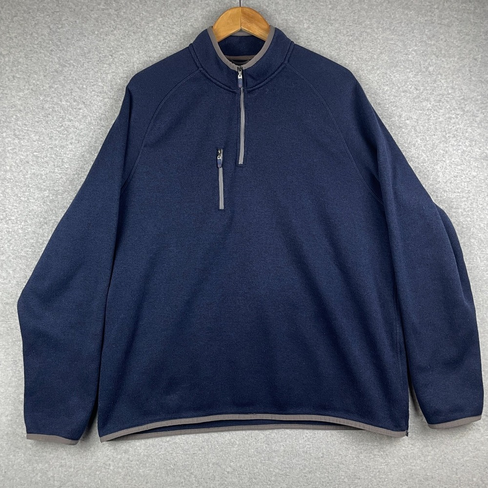 Johnnie O Sweatshirt Mens XXL Blue Sully Quarter Zip Golf Hiking Performance